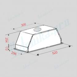 Кухонный воздухоочиститель ATLAN SYP-3003  52см  beige  1030м3/ч