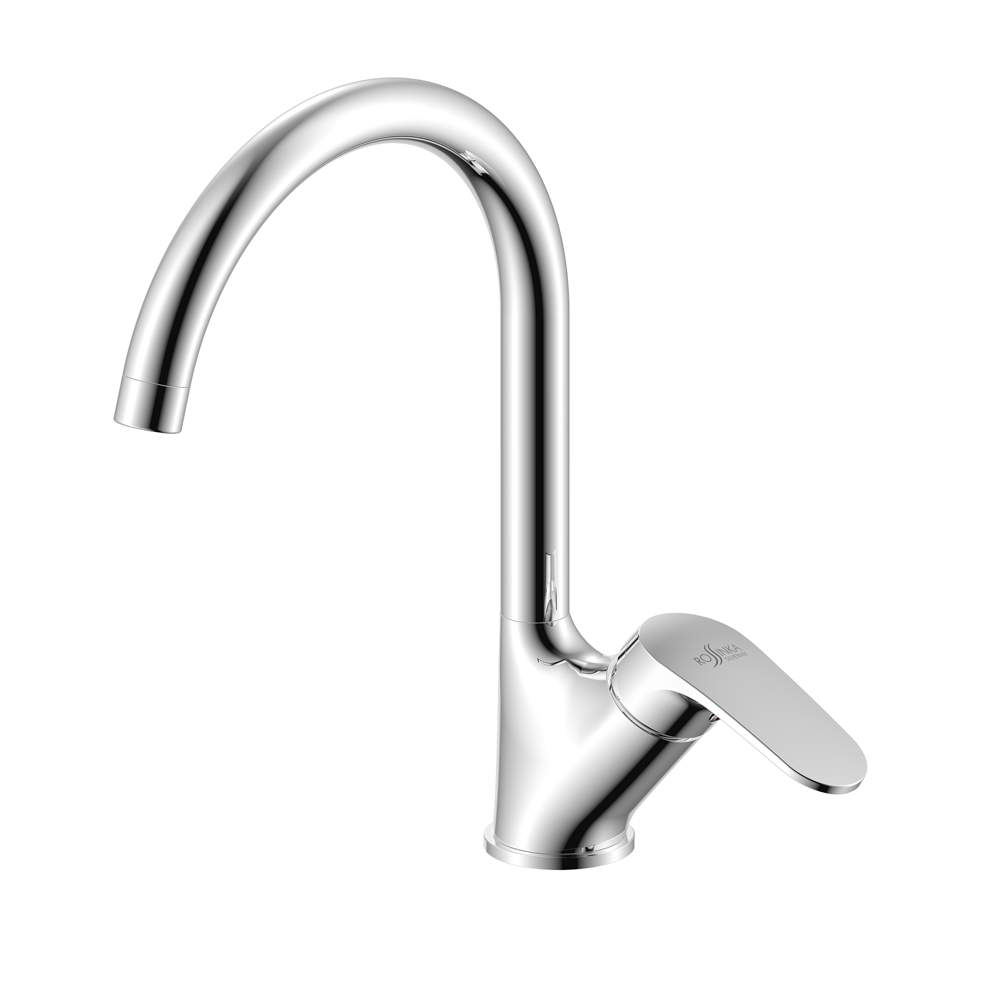 Смеситель Rossinka  RS45-23  д/кухни с выс. изливом  хром