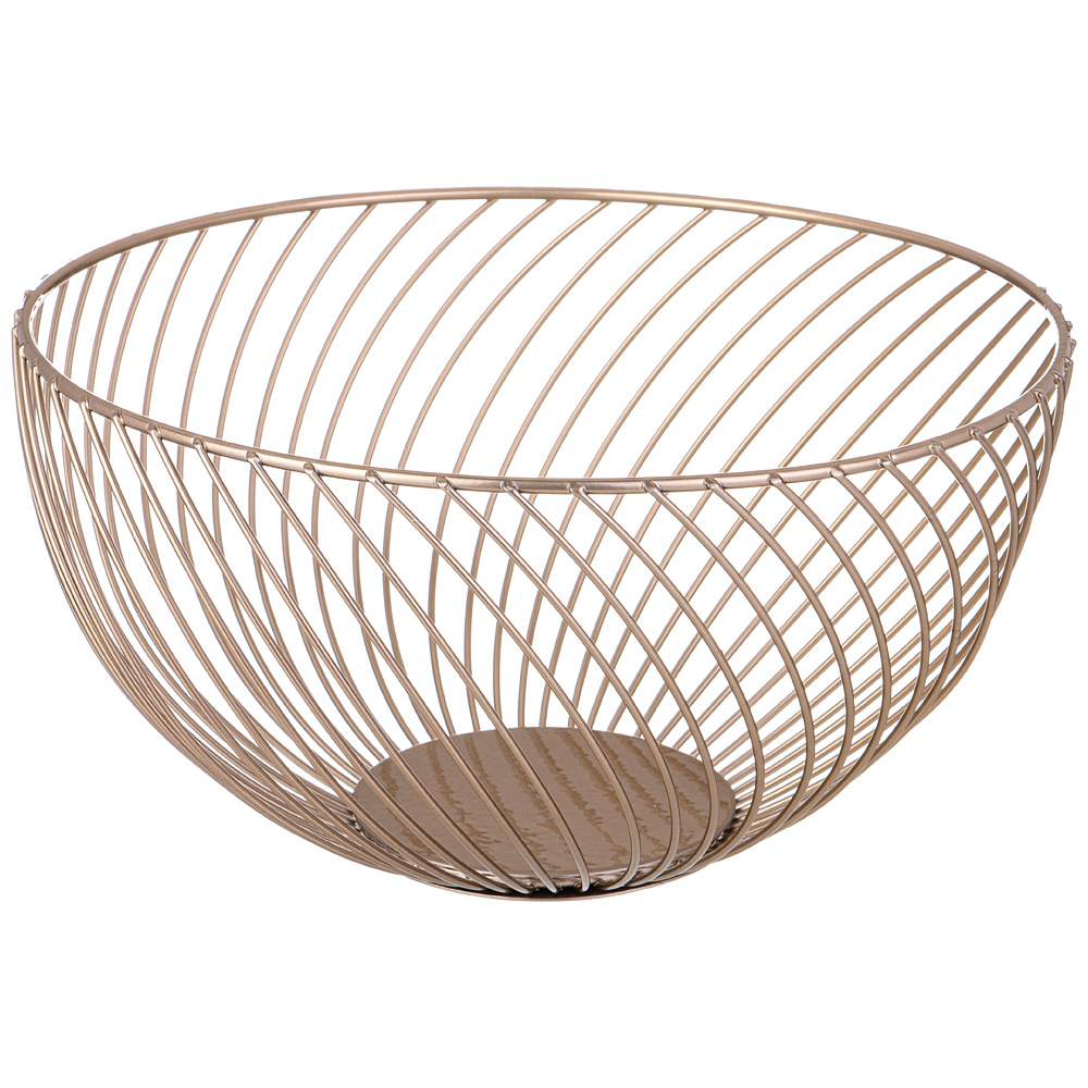 AGNESS Корзина д/фруктов 917-136 25,5х25,5х13см золото