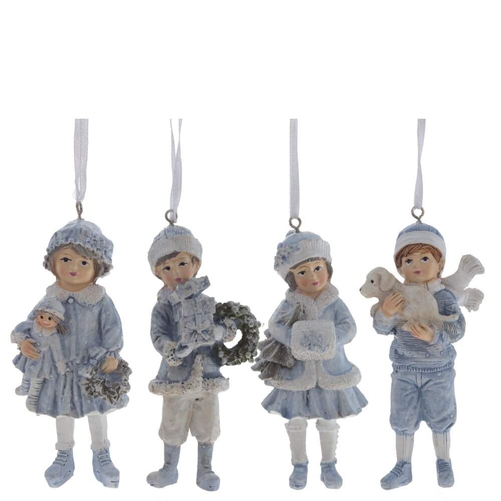 REMECO COLLECTION Украшение 782383 подвесное Дети голубой 5х3х12см 4 вида (полимер)  
