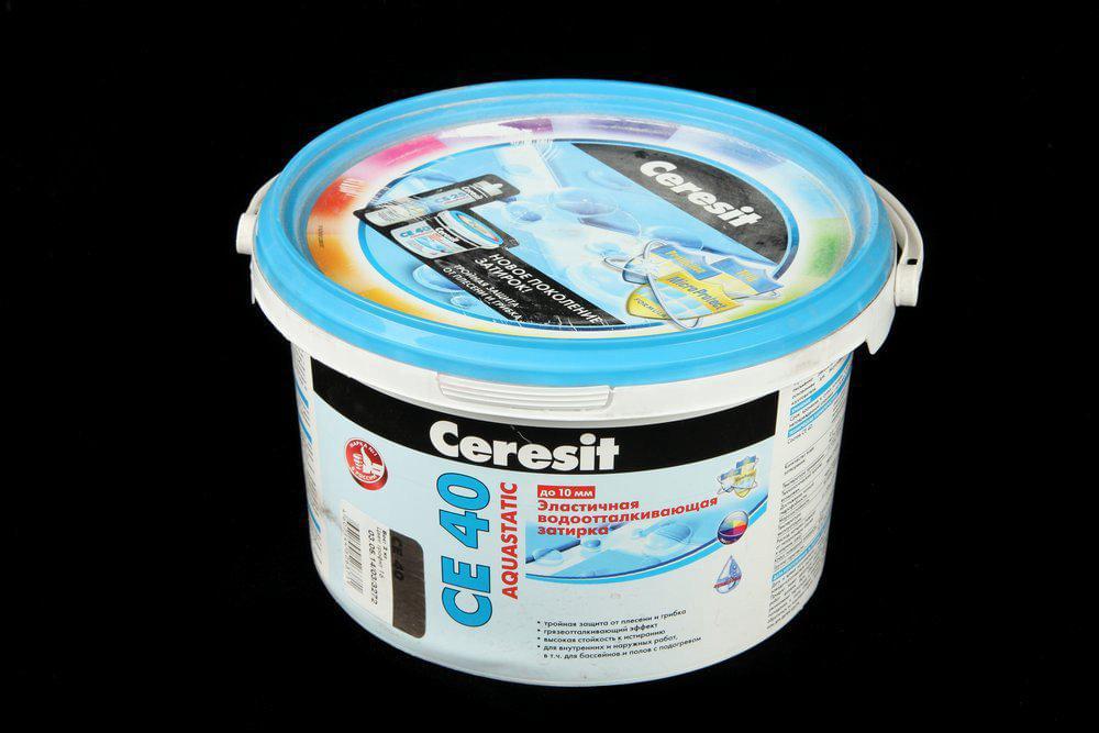 Затирка Ceresit CE A 40 эл. вод. пр/гриб. 2кг графит  1956406
