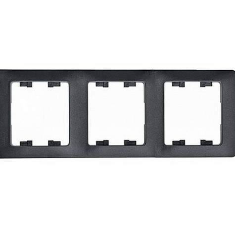 Рамка SE Glossa  Графит 3-м  горизонт. GSL001303 