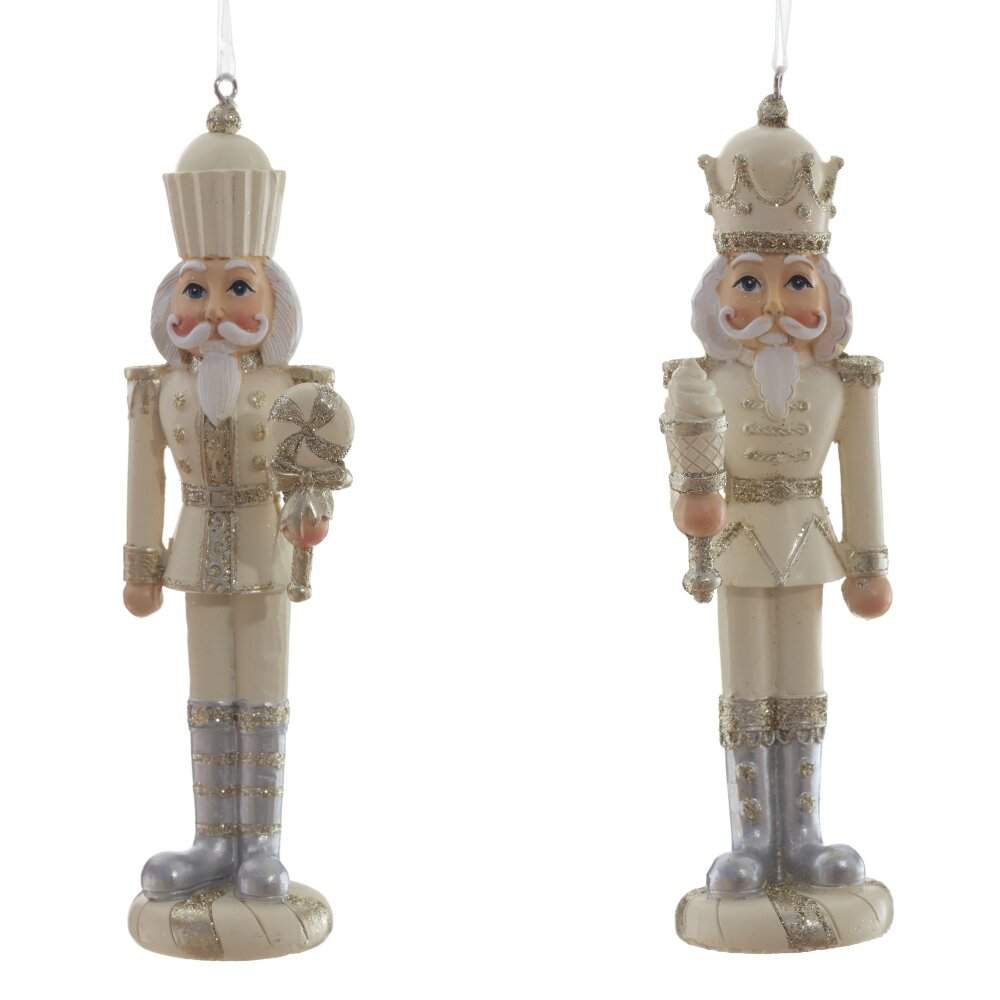 REMECO COLLECTION Украшение 782465 подвесное Солдатик крем/золото 4х4х16см 2 вида (полимер) 