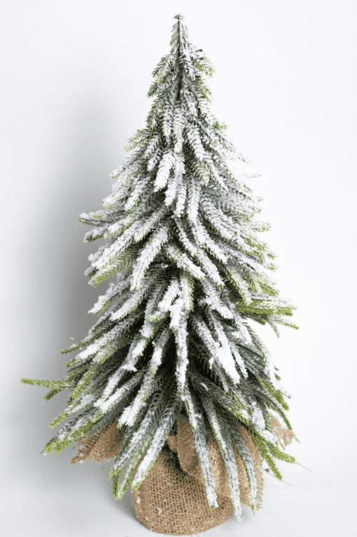 DECOLINE Ёлочка заснеженная в кашпо 27х16х16см ST15-T052A