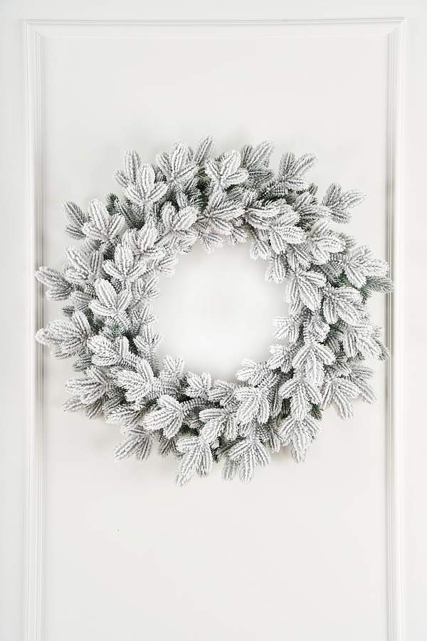 MAX CHRISTMAS Венок рождественский Византийский заснеженный 60см 100% литые веточки ВВЗЗ 60