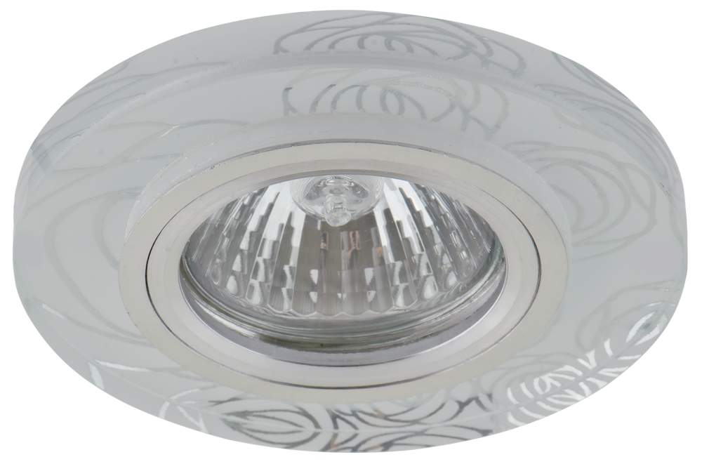 Светильник галогенный FT 774 MR16/SMD хром/белый+серебро