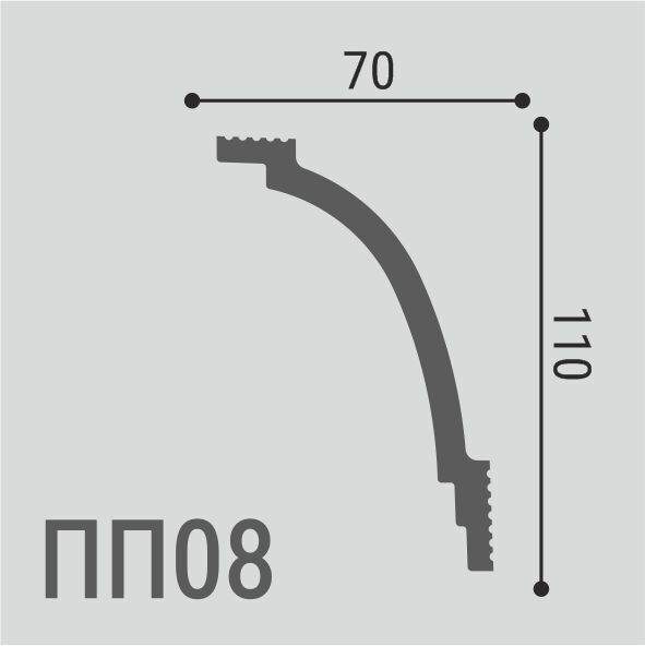 Карниз XPS POLYMER ПП 08 110*70/12