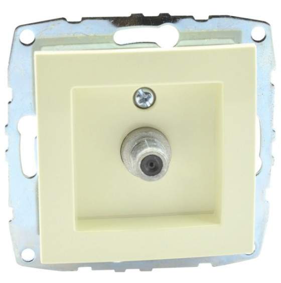 Розетка Mono  500-001705-148  Крем  Спутник SAT проходн. с/п