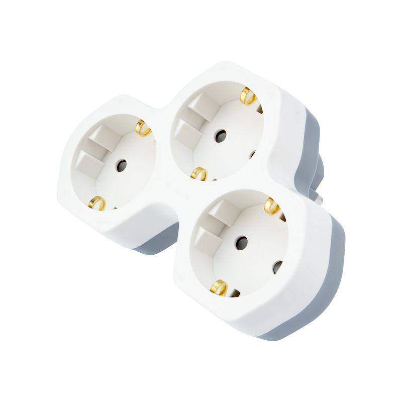 Разветвитель 3-м с зазем.16А IP20 защ.шторки бел. Rexant 11-1088/1532282