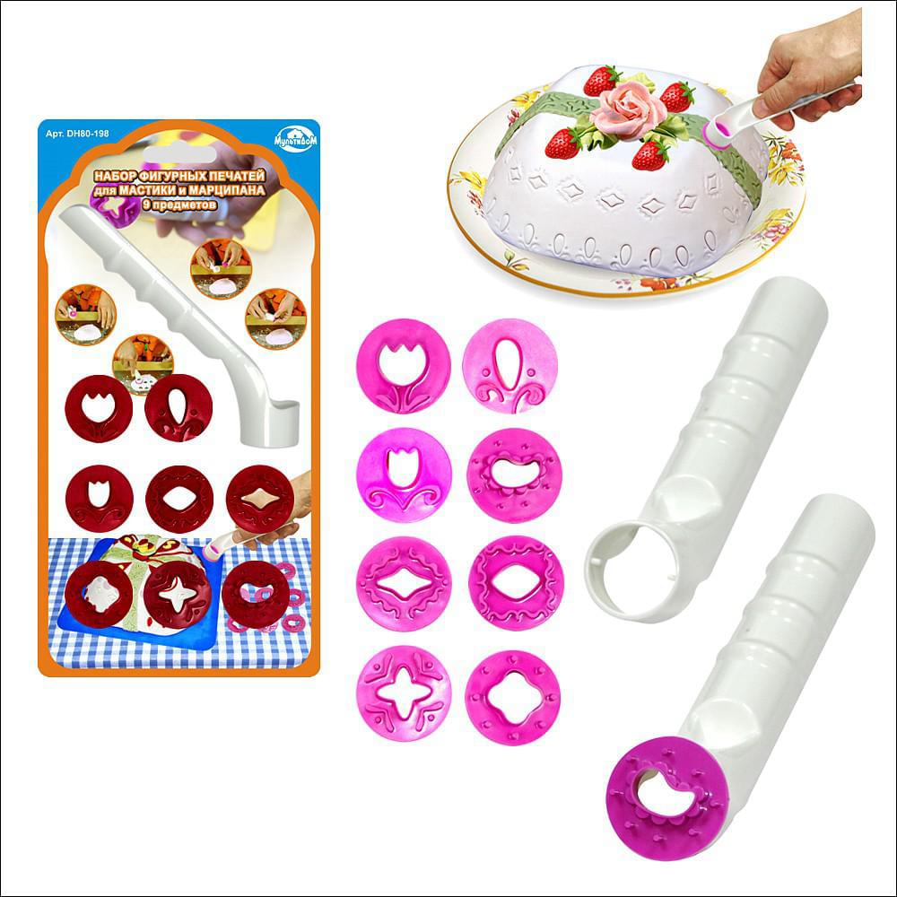 МУЛЬТИДОМ Набор фигурных печатей д/марципана и мастики DH80-198 9пр.