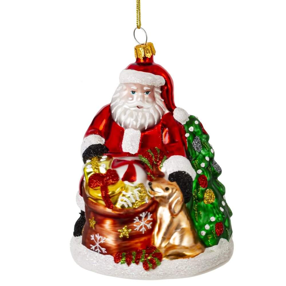 REMECO COLLECTION Игрушка елочная 824748 Дед Мороз 10х9х13см (стекло)  