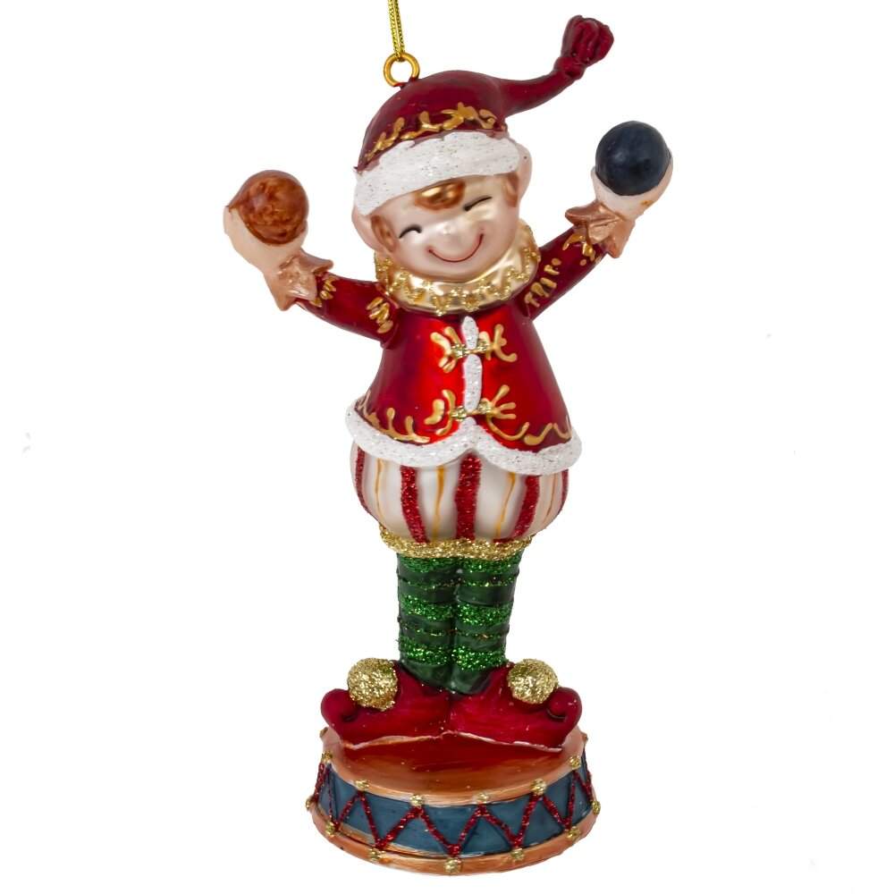 REMECO COLLECTION Игрушка елочная 813803 Мальчик 7,5х5х14см (стекло)  