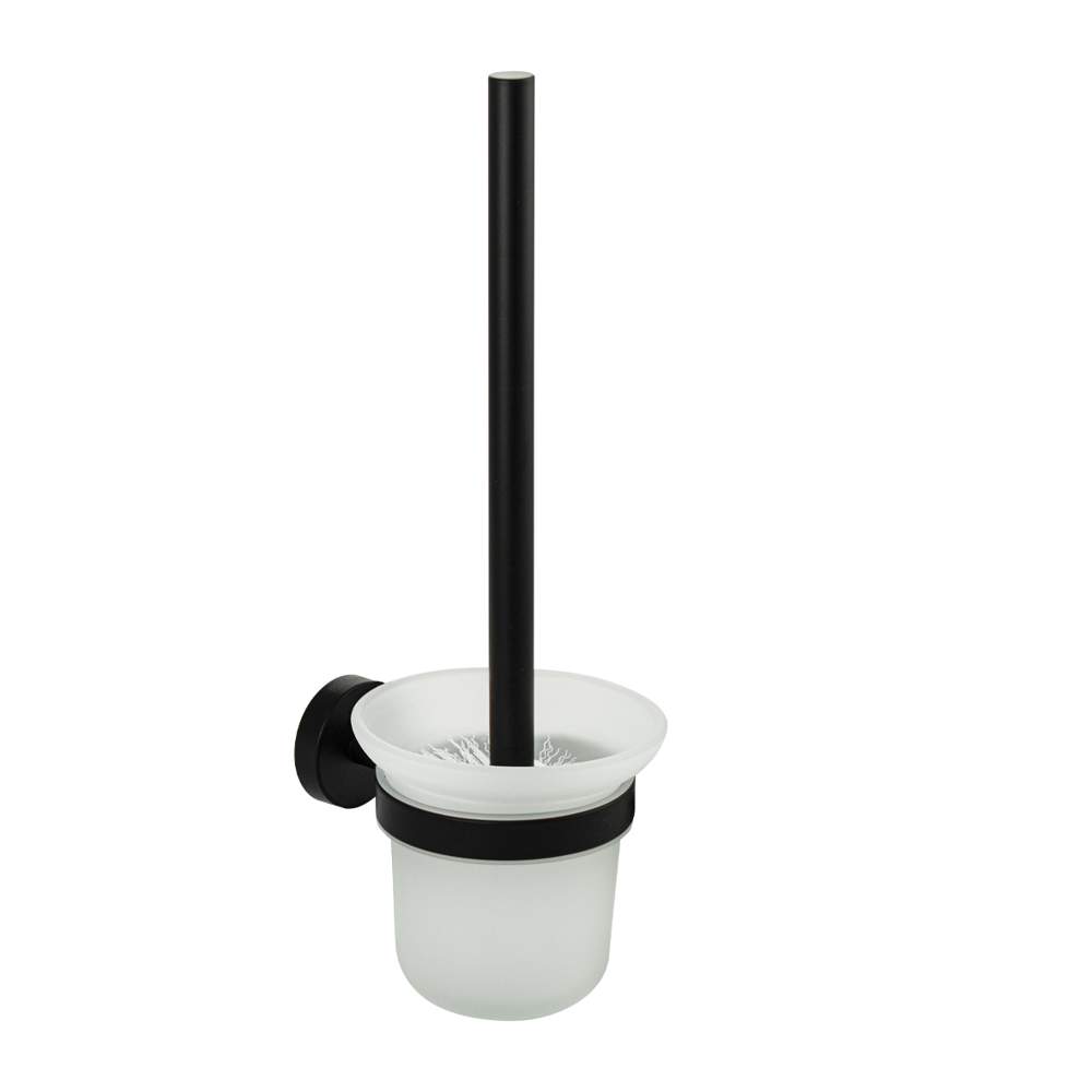 Ерш д/унитаза GFmark  82162  стеклянный  с креплением к стене нерж. сталь ЧЁРНЫЙ 