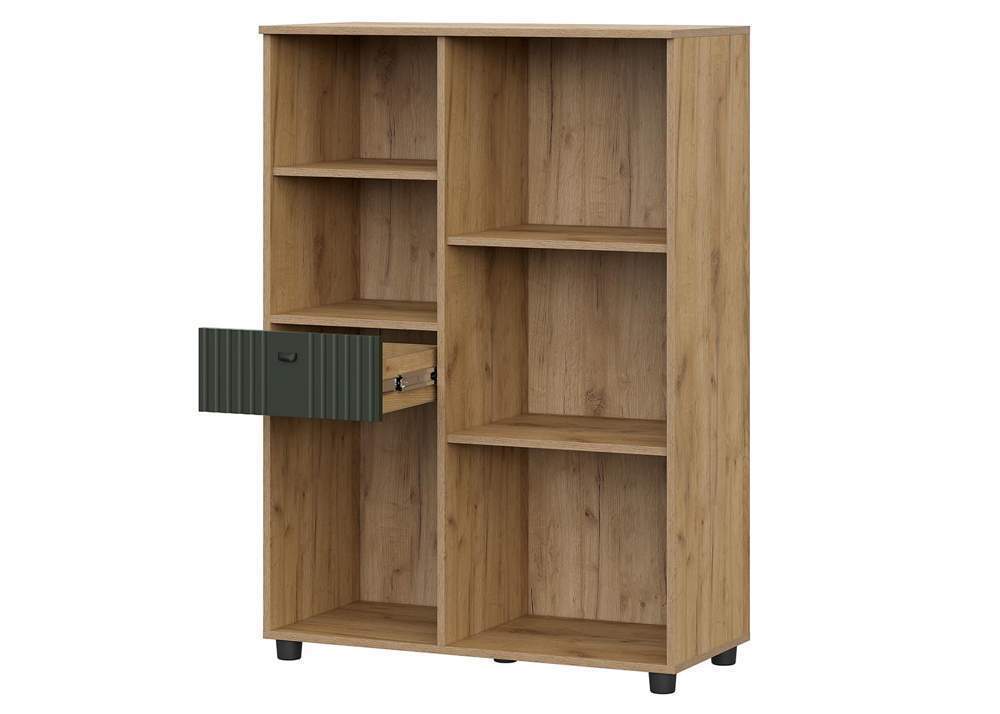 Милан Тумба многофункц. дуб золотой/олива софт