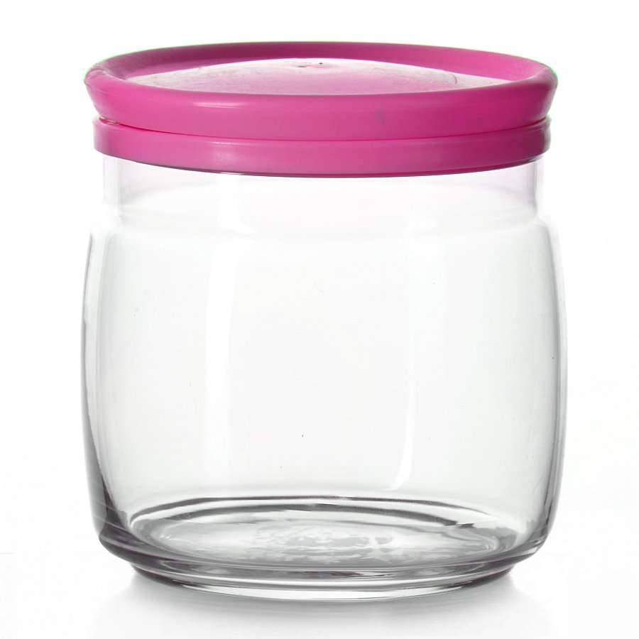 PASABAHCE Банка 43003 Cesni д/сыпучих с розовой крышкой 500мл (12)