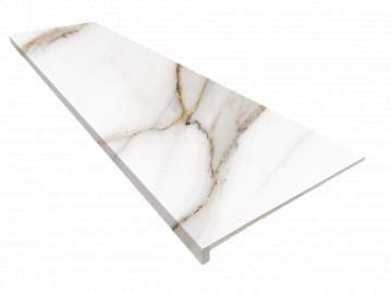Exagres Marbles Calacatta Peldano Recto 330х1200 Ступень клинкерная