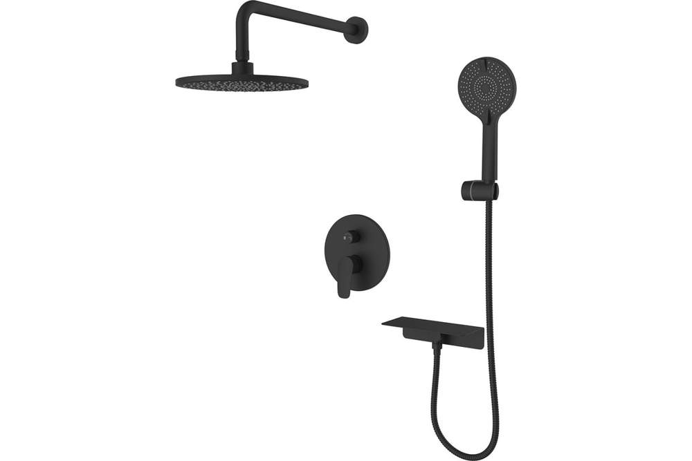 Душевая система Milardo Rora RORBL02M67 скрытого монт. черн. мат.