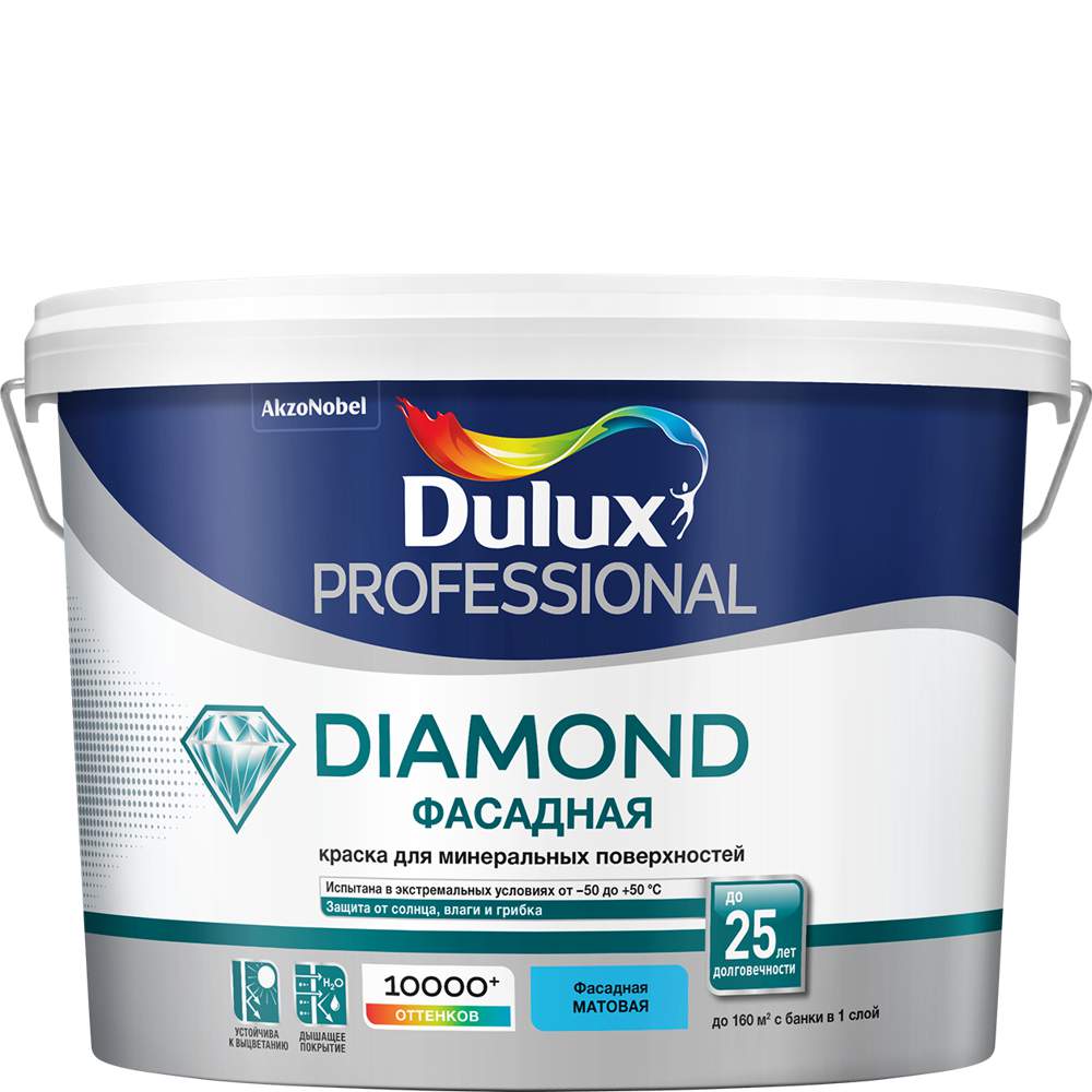 Краска Dulux / Luxium фасадная гладкая BC 9л  5183714
