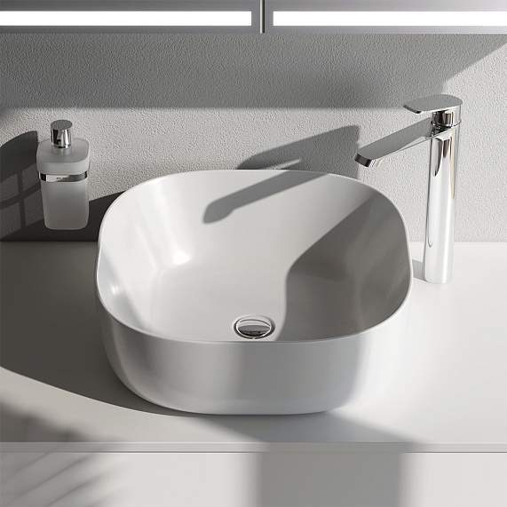 Раковина FUNC 43см M8FWCC30430WC накл.,квадрат белый глянец