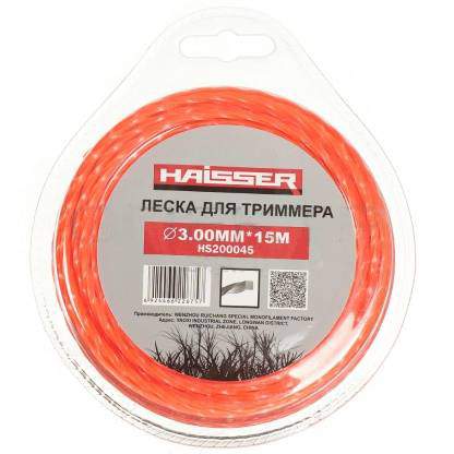 Леска Haisser  3.0*15м  д/триммера, витой квадрат  HS200045