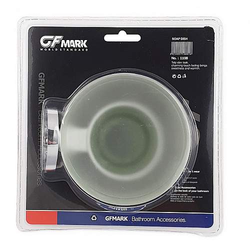 Мыльница стеклянная с крепл. к стене  GFmark  1108 с универс.крепеж.