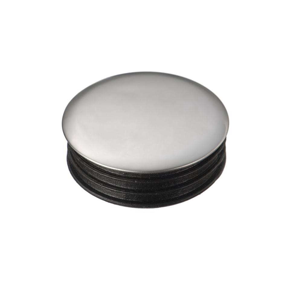 Заглушка трубы верхняя D=50мм с пластиковой муфтой хром  STK-110