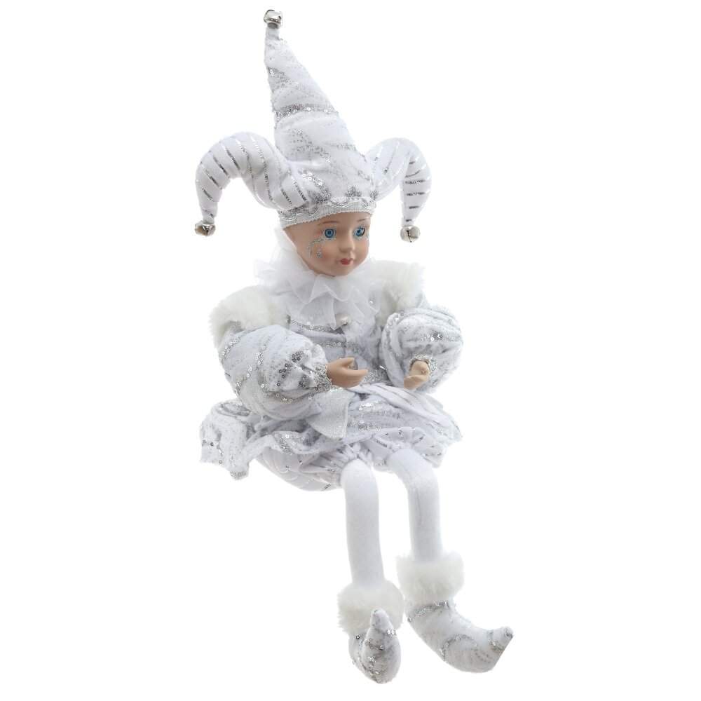 REMECO COLLECTION Игрушка набивная 822871 Клоун (музыка,движение) белый/серебро 19х12х30/50см 