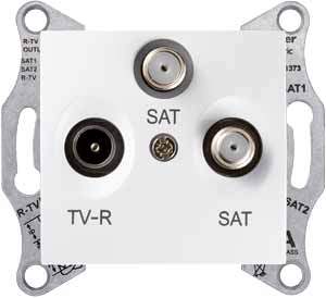 Розетка бел R-TV/SAT/SAT  СП  SDN3502121