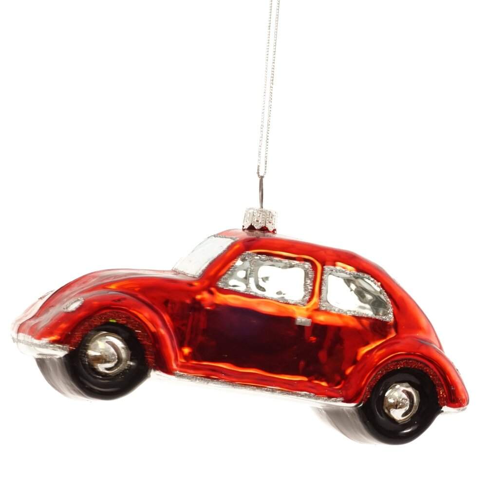 REMECO COLLECTION Игрушка елочная 809390 Машинка 14х6х7,5см (стекло)  