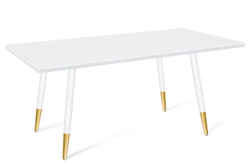 Стол Sheffilton SHT-TU 14/120/80 МДФ белый муар/золото/белый шагрень SHT-T126