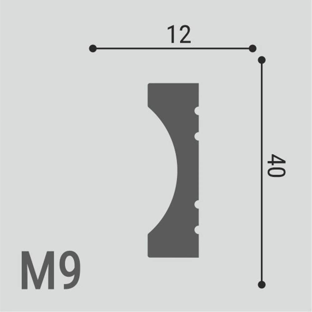 Молдинг XPS POLYMER М 9 40*12/24