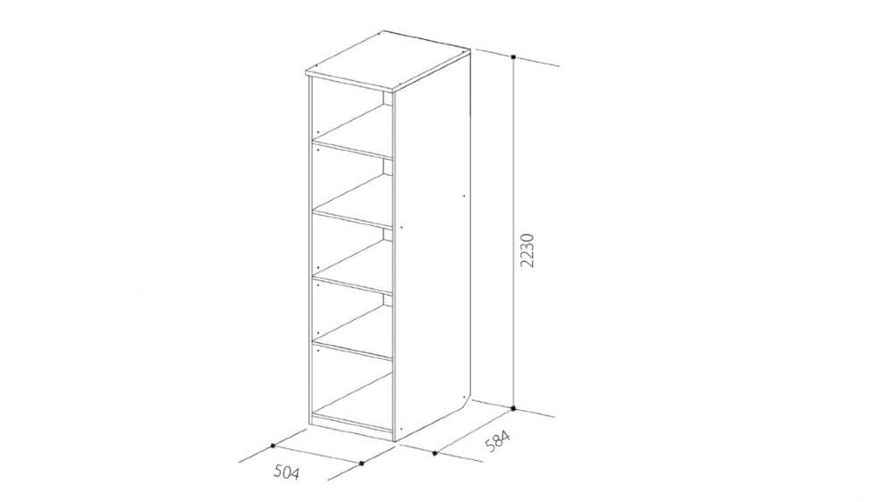 Ивушка-10  Шкаф-пенал 500   фасад Прованс МДФ мат. Сноу матов./Дуб Делано
