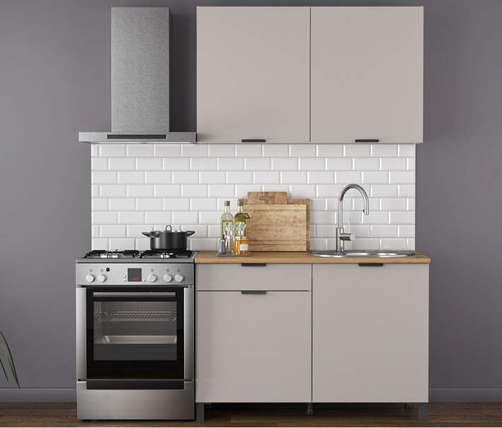 Шкаф навесной  Венера(1200) (белый/фасад МДФ с ПВХ кашемир гладкий/ДВПО белый)