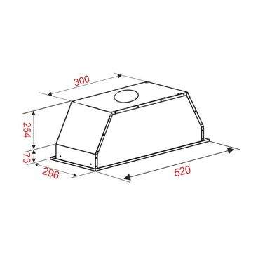 Кухонный воздухоочиститель ATLAN SYP-3003 ТCL  52см  beige(glass)  1030м3/ч 
