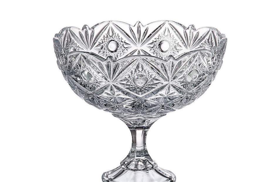 CRYSTALITE BOHEMIA Ваза Miranda 22см д/конфет и фруктов на ножке стекло 22310