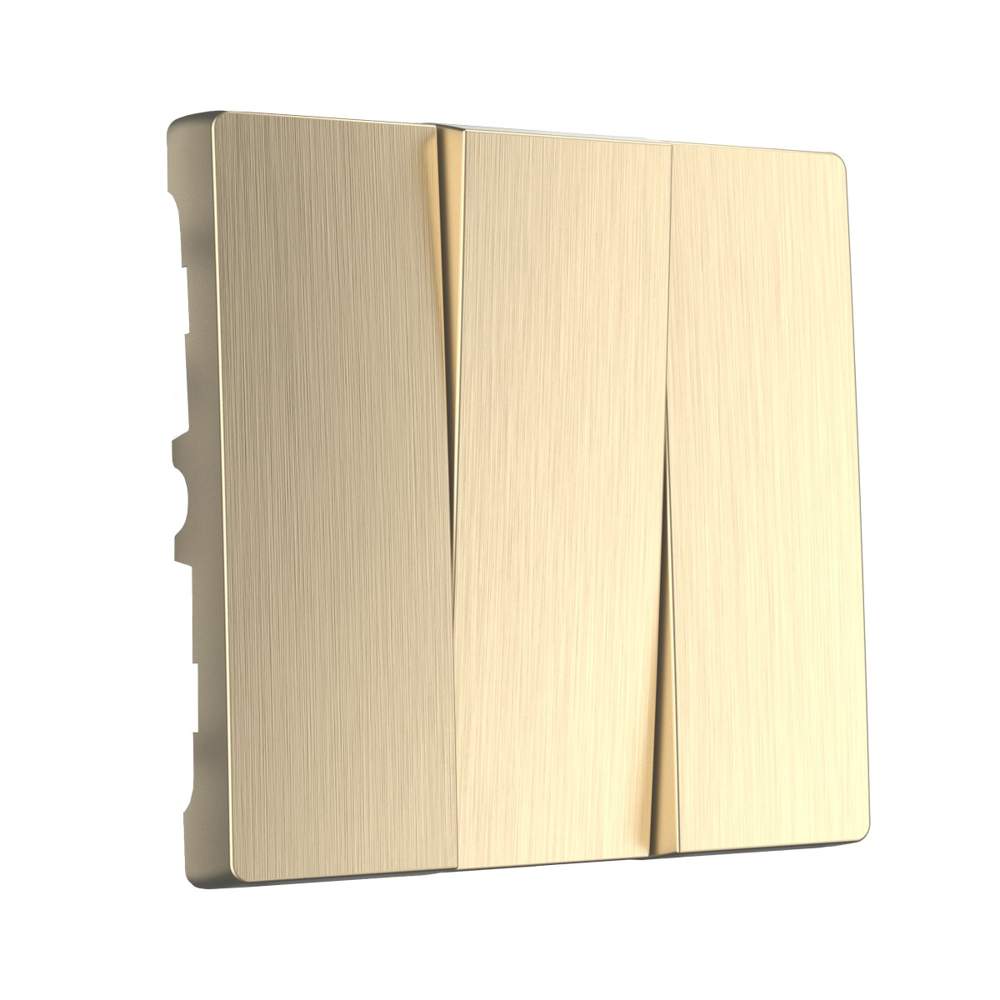 Набор клавиш  Frame д/3-кл. выкл. шампань рифленый  WL10-SW-3G  -  W1139010 