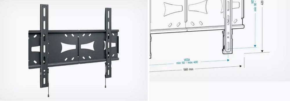 Кронштейн HOLDER TV  LCDS-5070  металлик(фиксир.)  37-65"до 45кг