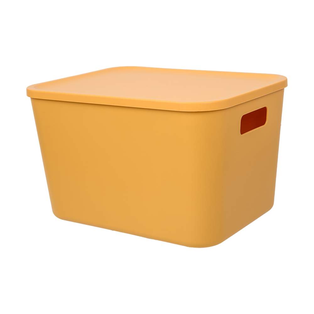 Корзина Fancy-hh102-L пластиковая д/хранения Оптима Д325 Ш245 В200 желтый