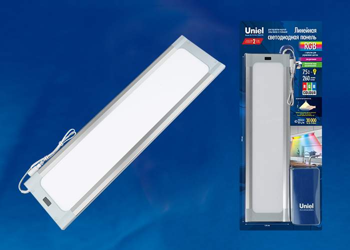 Панель с/д Uniel ULI-F42-7,5W/RGB/RC/DIM  SENSOR IP20 SILVER  линейная  UL-00003038
