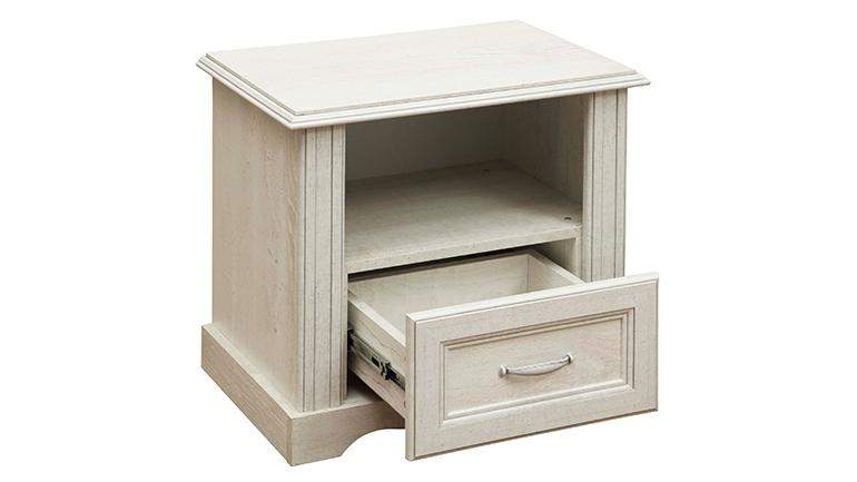 Тумба прикроватная 32.17 Сохо (бетон пайн белый/masa decor белый/пр.белый патина)