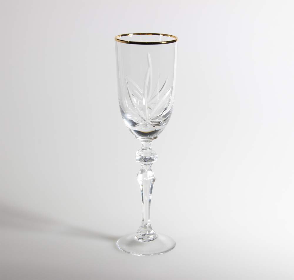 НЕМАН 900/43 золото Набор 6413/160гр бокалы д/шампанского 6шт Цветок