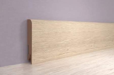 Плинтус МДФ ламинированный, Пл 80МДФ.2400.24087 дуб беленый