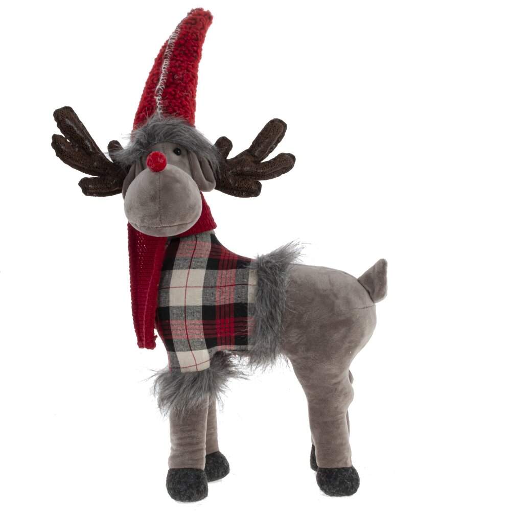REMECO COLLECTION Игрушка набивная 796074 Олень красный 34х16х59см 