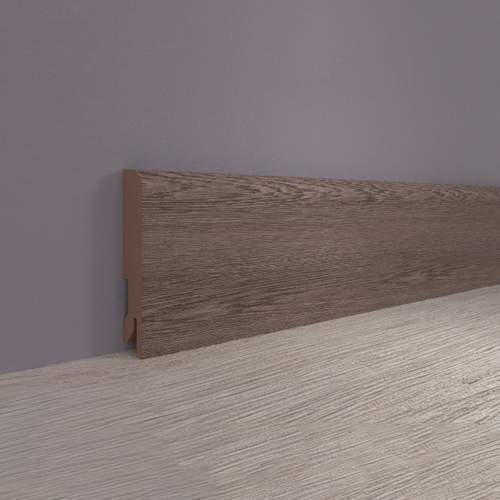 Плинтус МДФ ламинированный, Пл 80МДФ.2400.24014 дуб оверленд темный