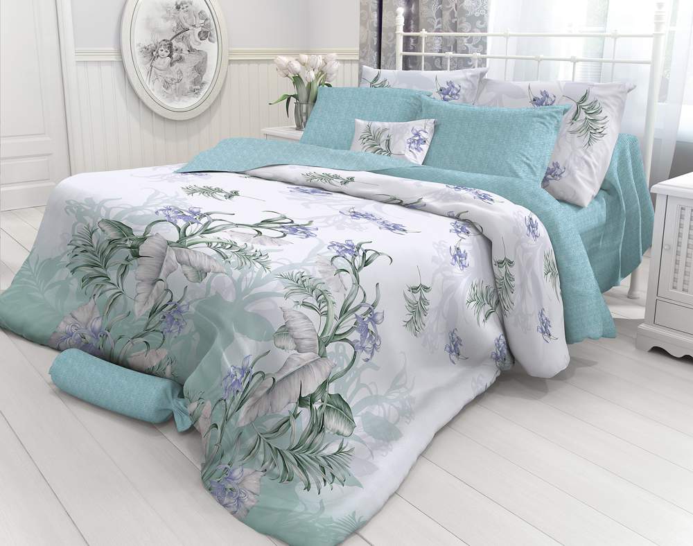 VEROSSA перкаль КПБ Branch 2сп (прост.220х240,подод.180х215,нав.50х70-2) 738776