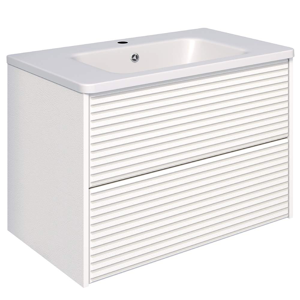 Тумба Parma  2ящ.подвес.белая. + раковина Палермо 80см белый/Florentina 2080WPAR