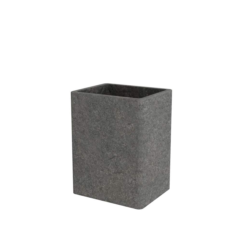 Стакан настольный,  STONE, BLACK, полирезин FOR-STN44BL