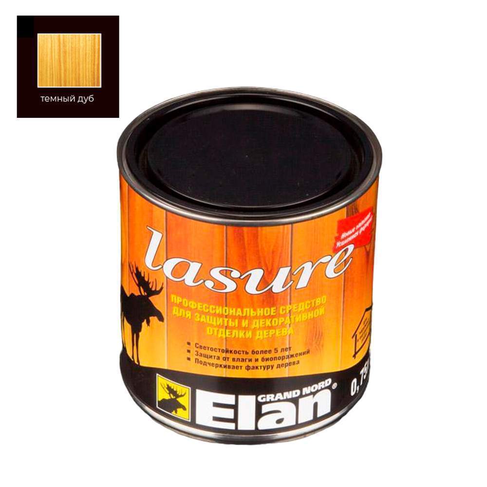 Лазурь долговечная Элан  0,75л  темный дуб