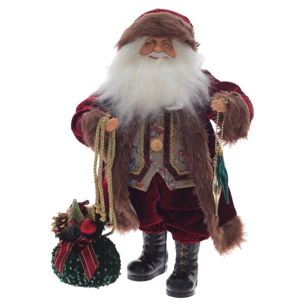 REMECO COLLECTION Дед Мороз 812807 Величественный Праздник бордо 22х20х45см