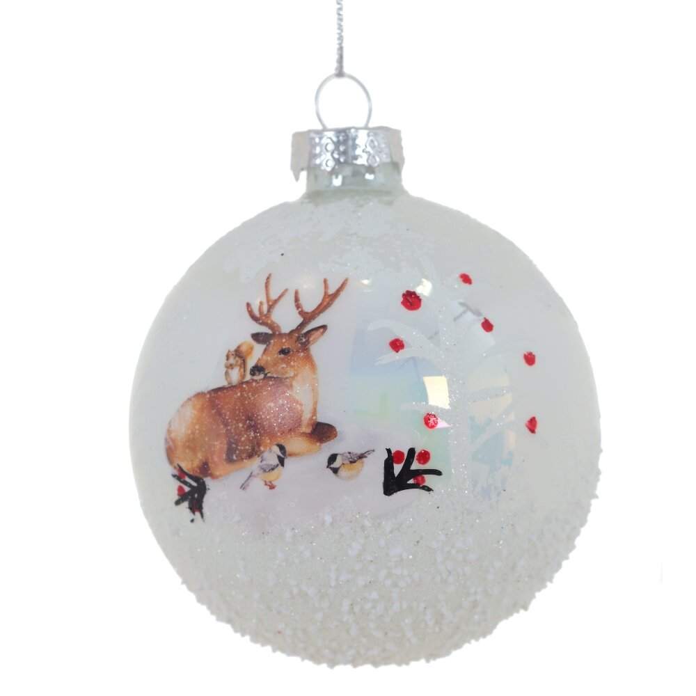 REMECO COLLECTION Игрушка елочная Шар 791318 Олень стекло 8см